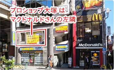 ランドエイトビル外観写真(阿佐ヶ谷駅からマクドナルドを目指し左隣)