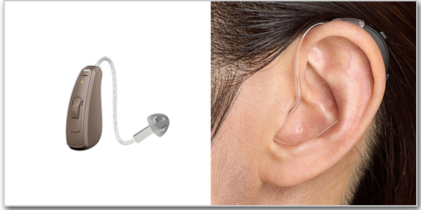 RICタイプの充電式耳かけ型補聴器