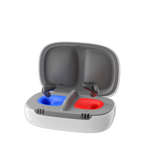 Insio-AX補聴器と充電器のセット