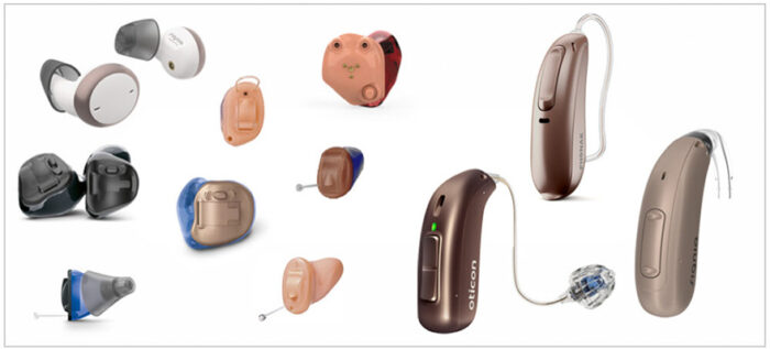 様々な補聴器のデザイン